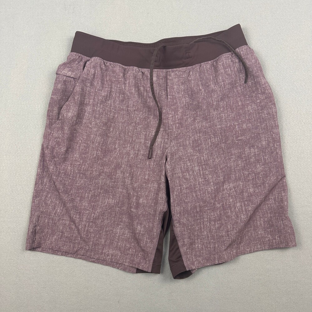 Lululemon T.H.E. Shorts Men Large Sunbleached Cherry Cola Linerless Lightweight